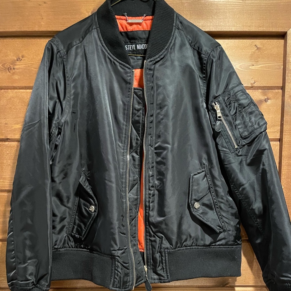 Steve Madden black bomber jacket